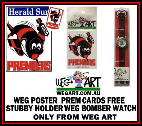 Essendon 2000 Weg Watch Cards, S/Holder FREE Postage